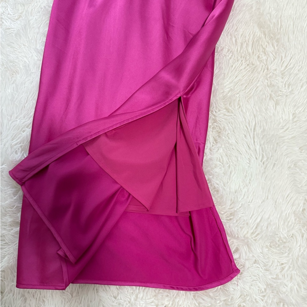 Adelyn Rae Pink Cowl Neck Slip Dress xs - Picture 5 of 10